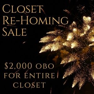 Closet Re-Homing Alert - Partial Wardrobe For Sale
